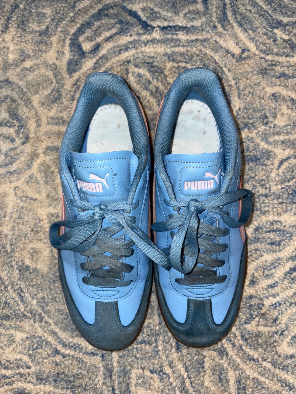 Puma Light Blue and Pink Women's Sneakers